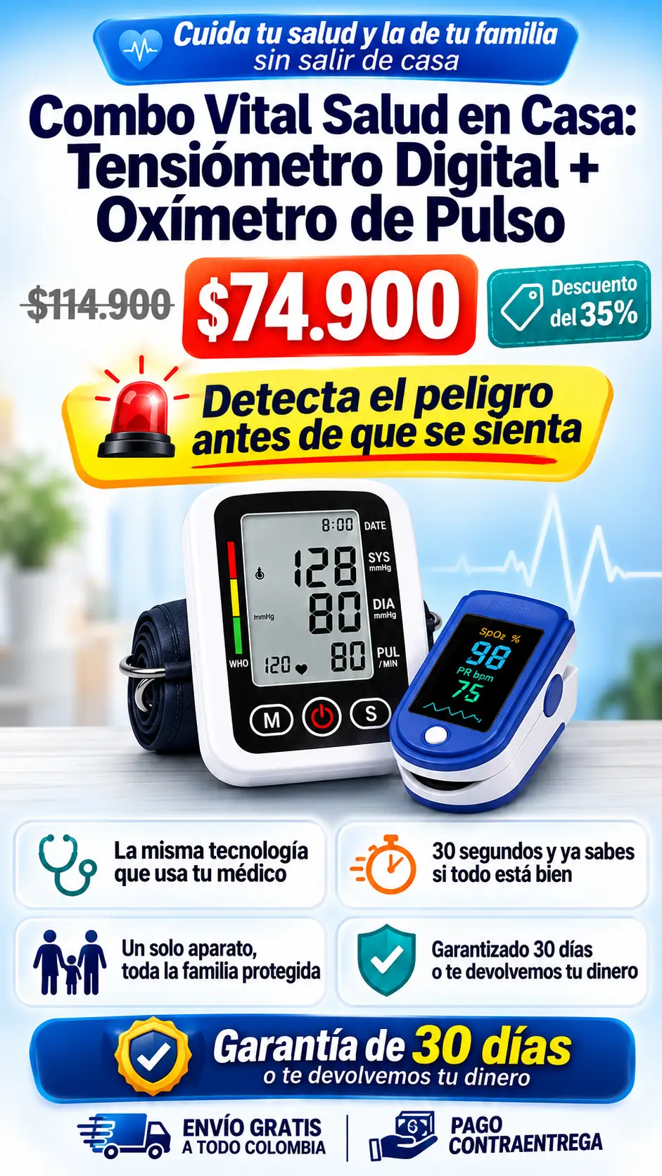 Oferta: de $114.900 a $74.900, 35% de descuento